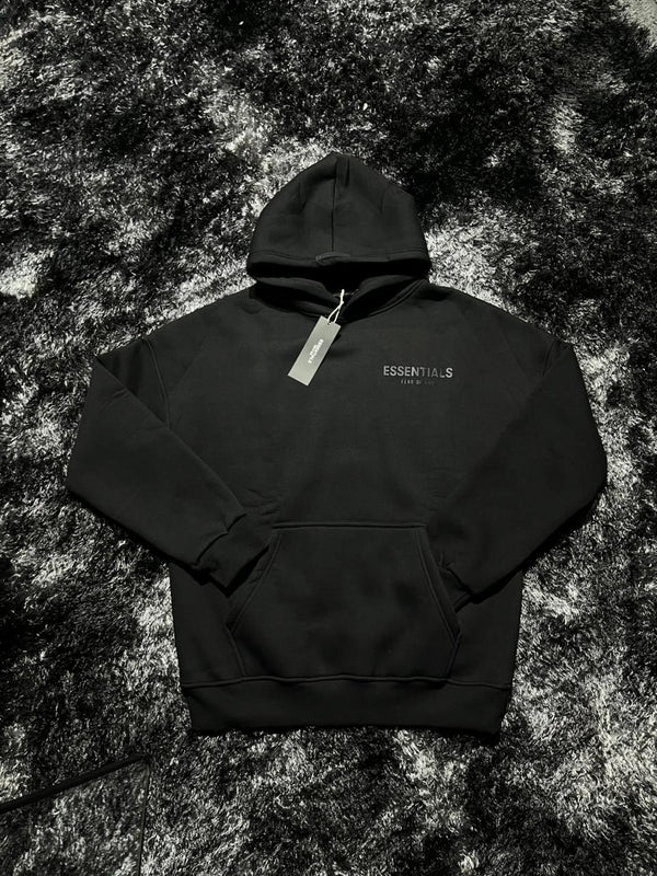 ESSENTIALS BLACK HOODIE