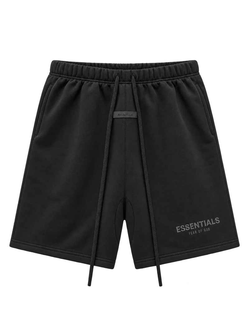 Front of Black Essentials Short