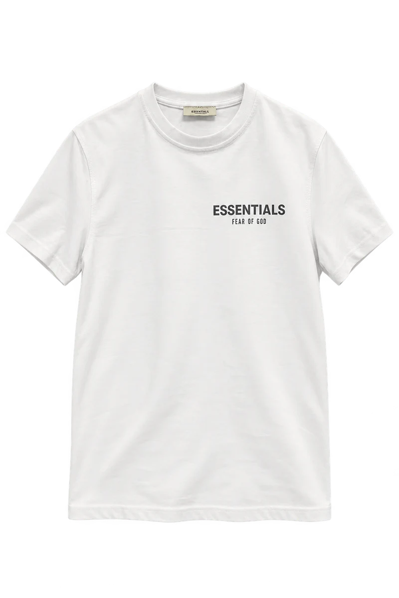 Front of Essentials White T-shirt