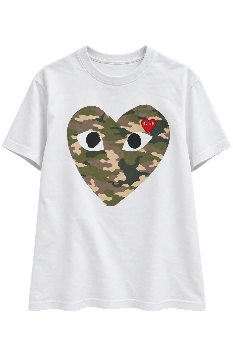 Front of T- shirt Comme des Garçons PLAY-Army