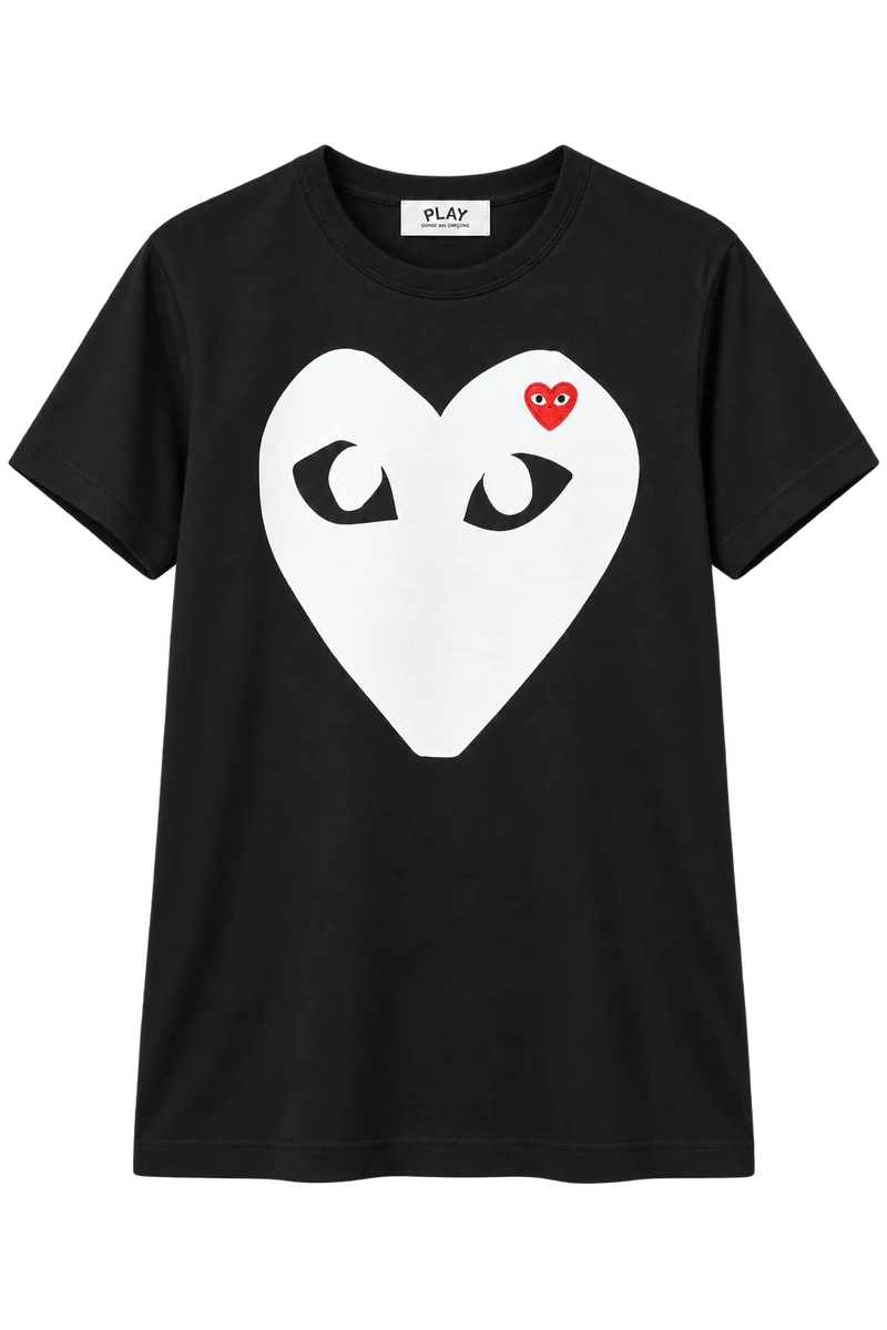 Front of White cdg t-shirt